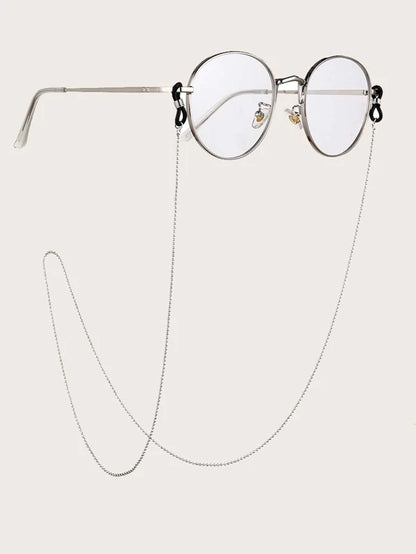 Simple Glasses Chain -Silver