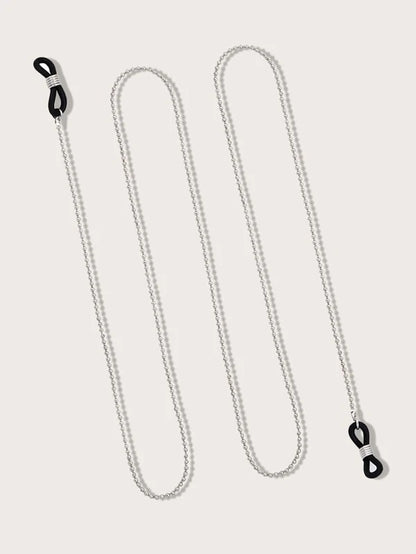 Simple Glasses Chain -Silver