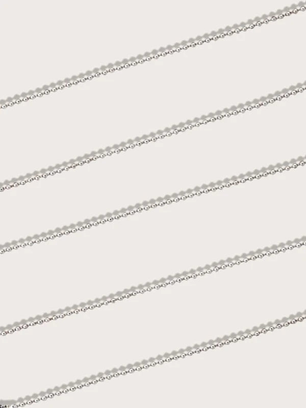 Simple Glasses Chain -Silver