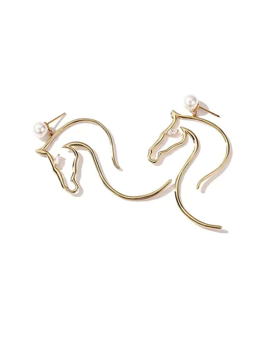 Horse Head Drop Earrings