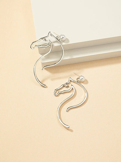 Horse Head Drop Earrings