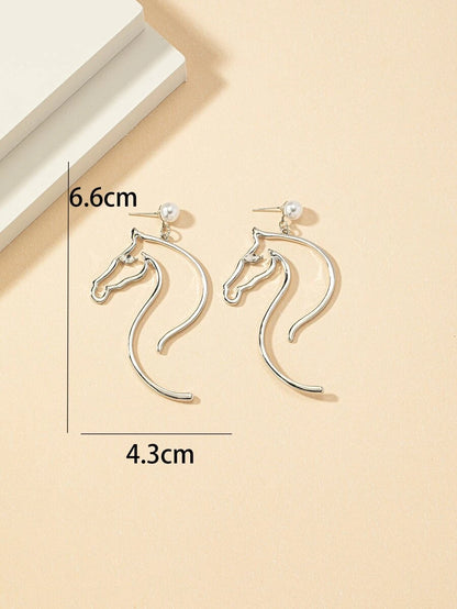 Horse Head Drop Earrings