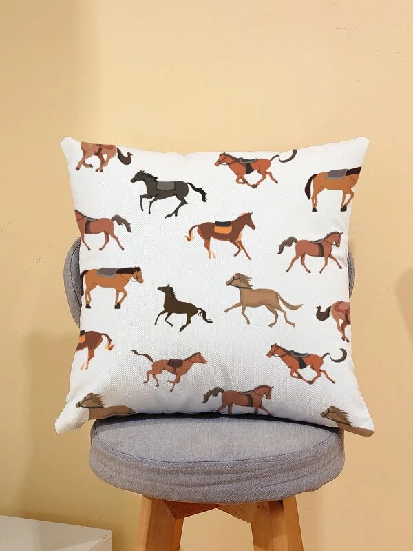 Horse Pattern Cushion Cover