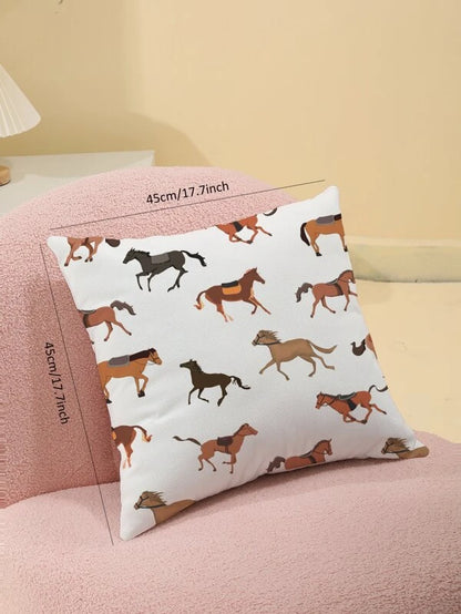 Horse Pattern Cushion Cover