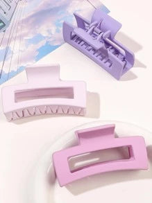 Purple Rectangle Hair Claw