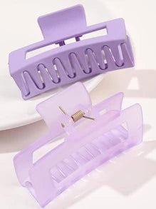 Purple Rectangle Hair Claw