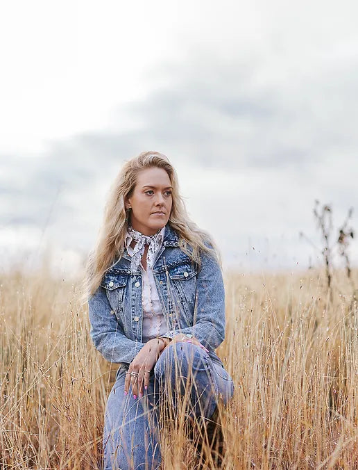 Braided denim jacket