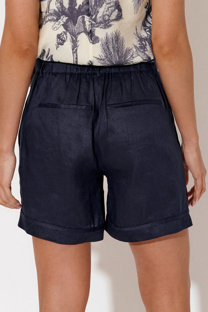 Haven Linen Shorts - Navy