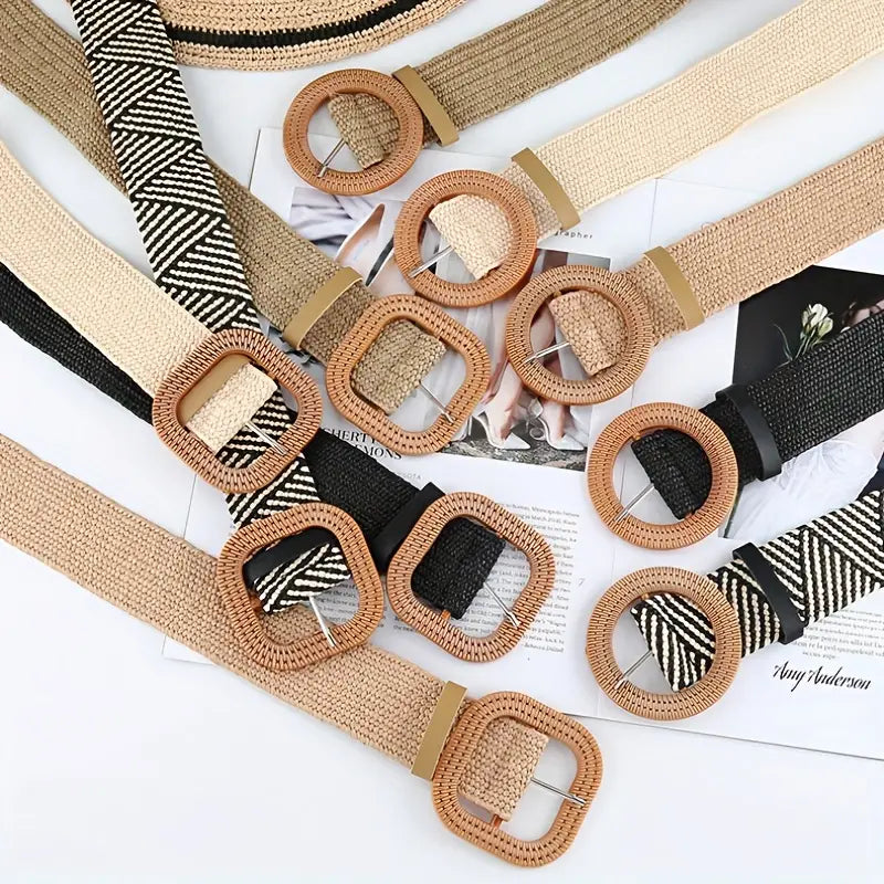 Boho Straw Belts