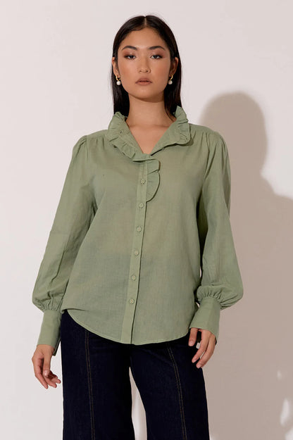 JANE VOILE SHIRT (SAGE)