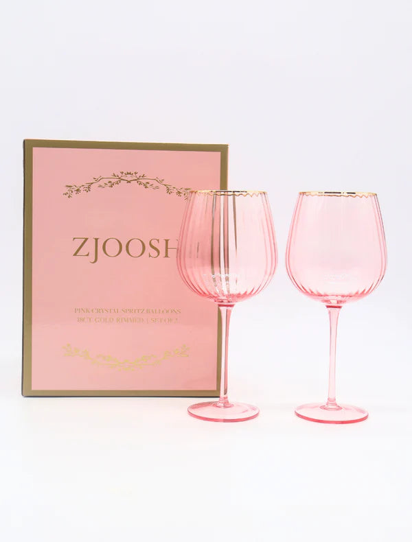 Soiree Crystal Spritz Balloon Pink (Set of 2)