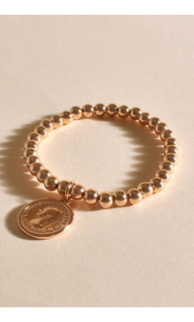 Coin Bead Bracelet