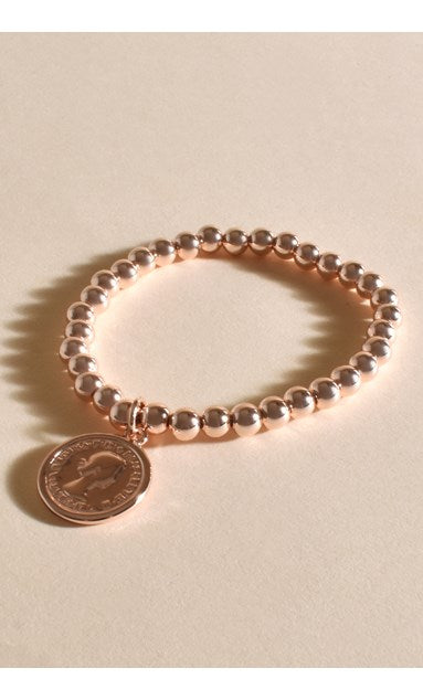 Coin Bead Bracelet