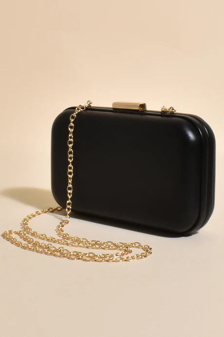 Emmaline Structured Event Clutch Black