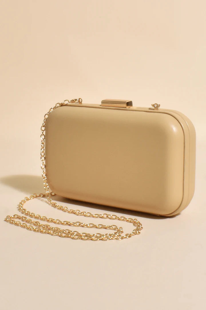 EMMALINE STRUCTURED EVENT CLUTCH (NUDE)