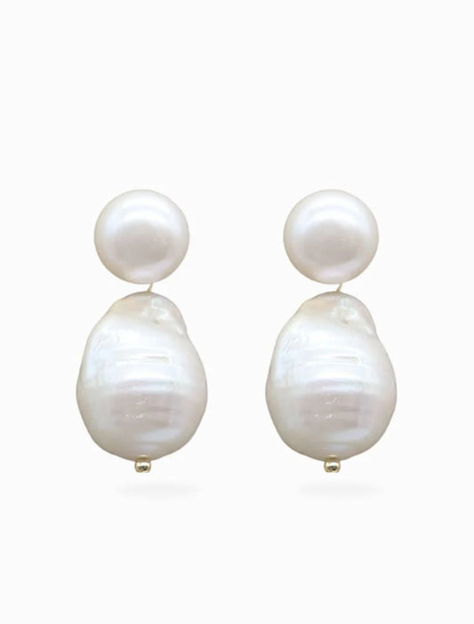 Large Pearl Drop Earrings