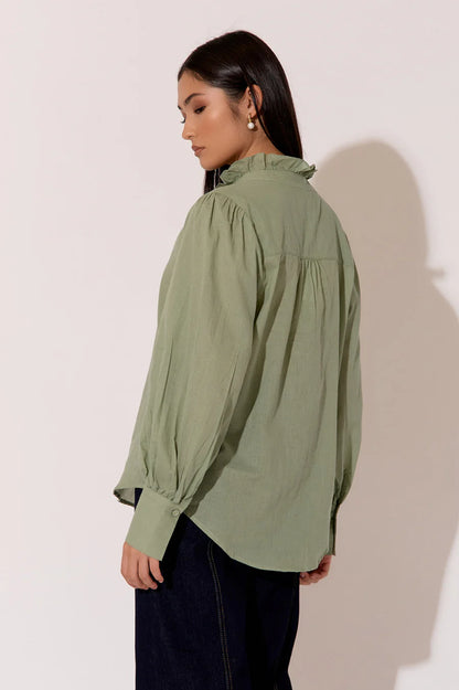 JANE VOILE SHIRT (SAGE)