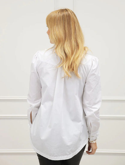 Betina Ruffle Shirt White