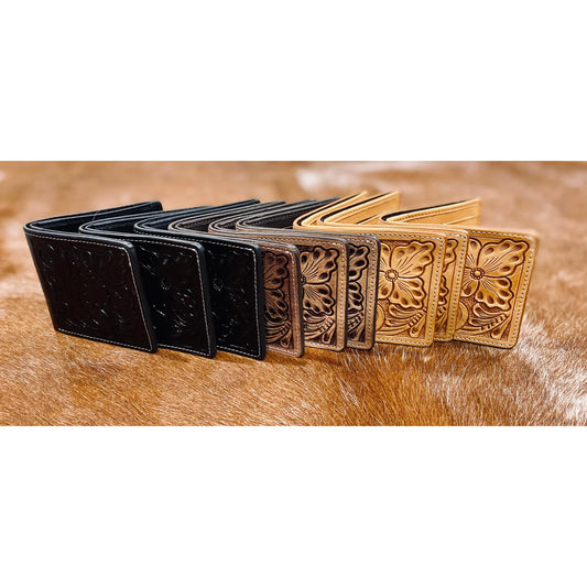 Mens Wallets Leather Tooled