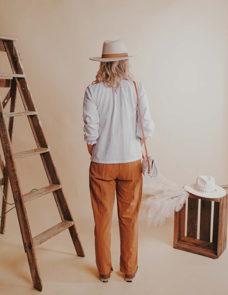 Comet Linen Pants - Tawny Brown