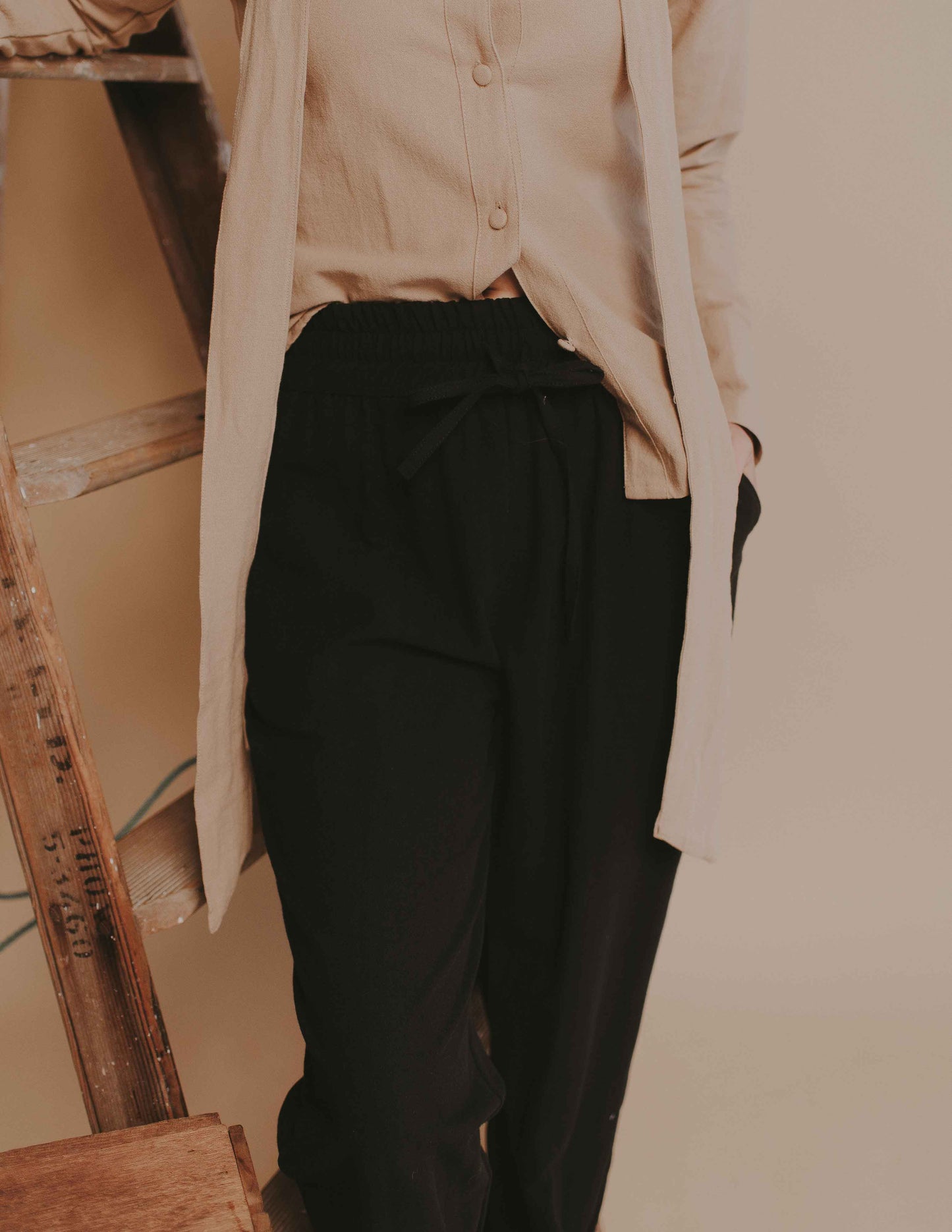 Comet Linen Pants - Black