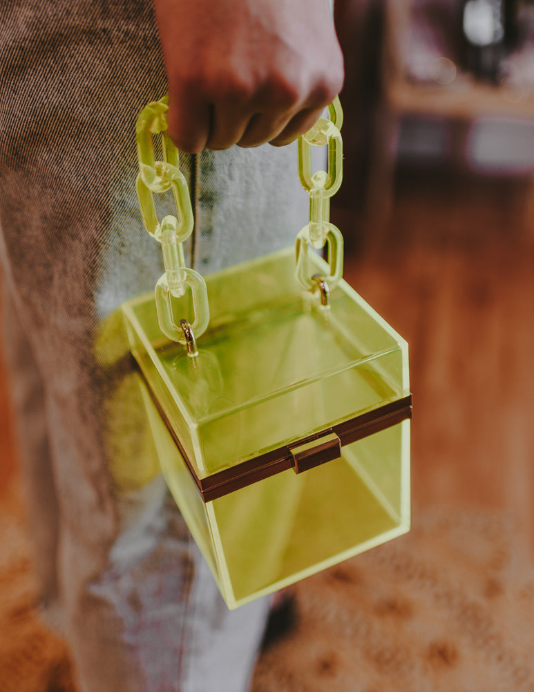 Charlotte Acrylic Handbags - Yellow