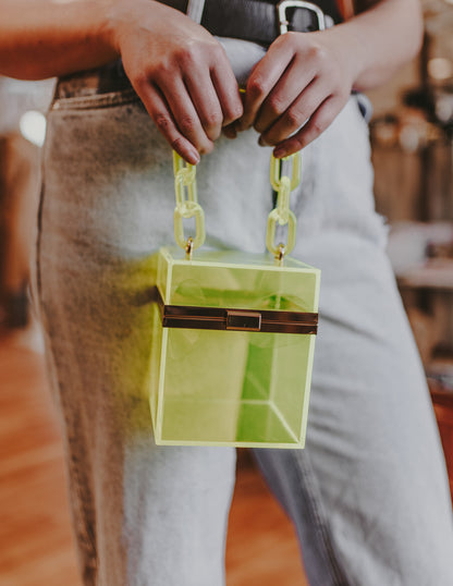 Charlotte Acrylic Handbags - Yellow