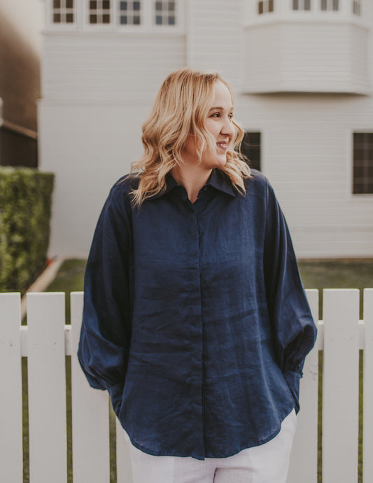 Sally Top - Navy