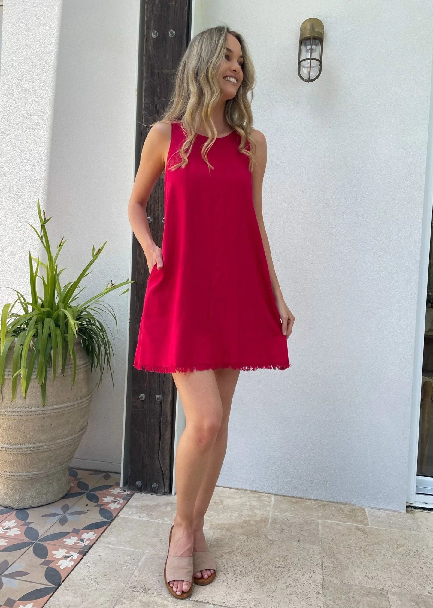 Freya Dress-Red