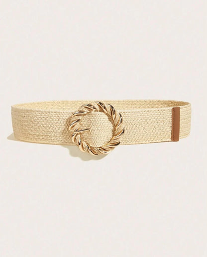 Round Gold Buckle Belt