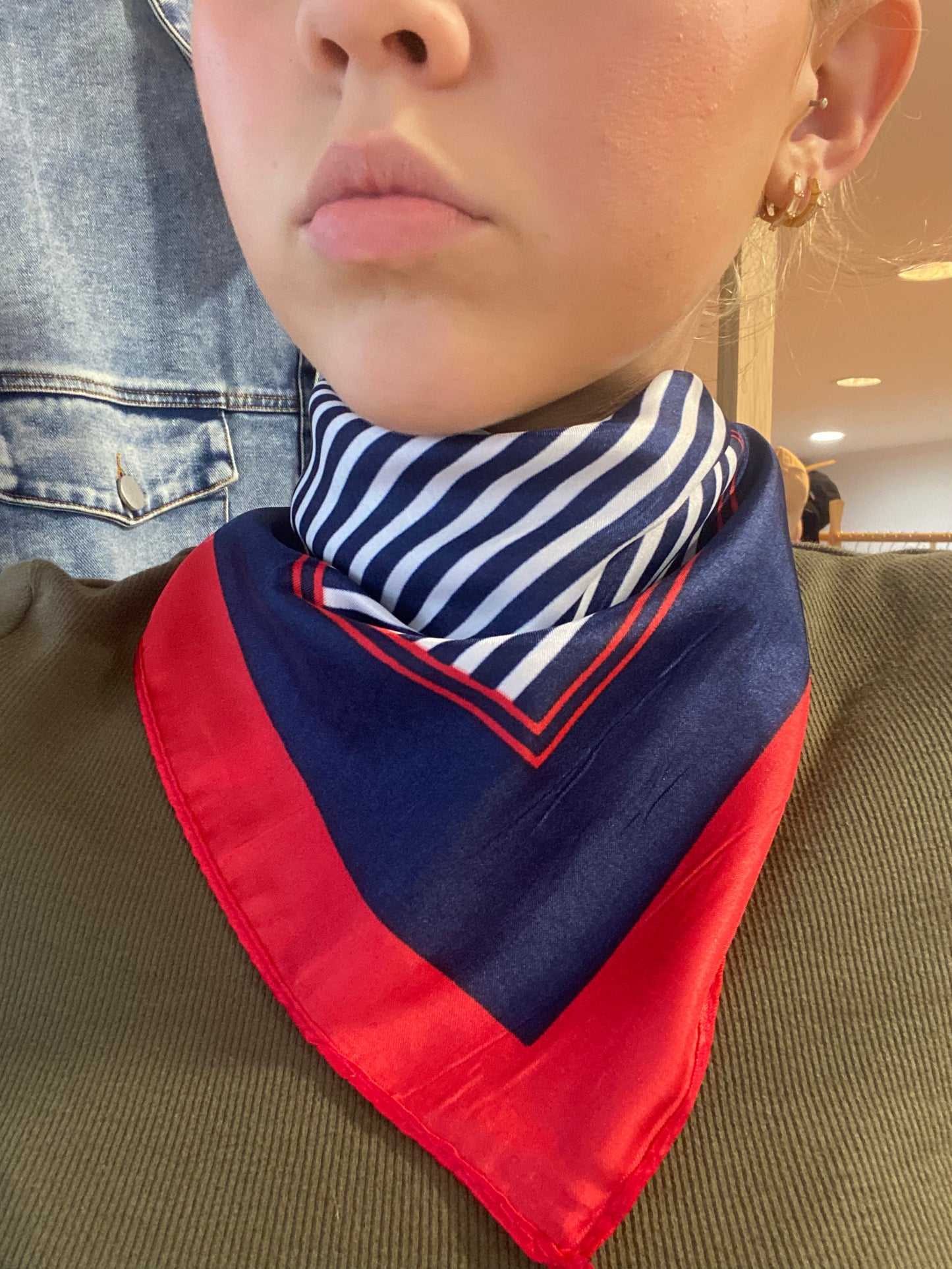 Stripe Satin Scarves