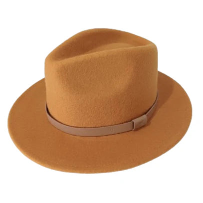 Vintage Mustard Fedora