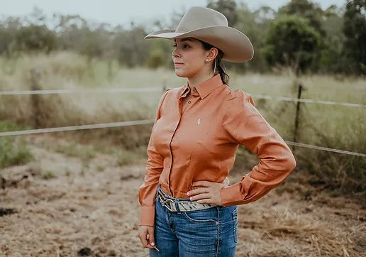 Burnt Orange Linen Top