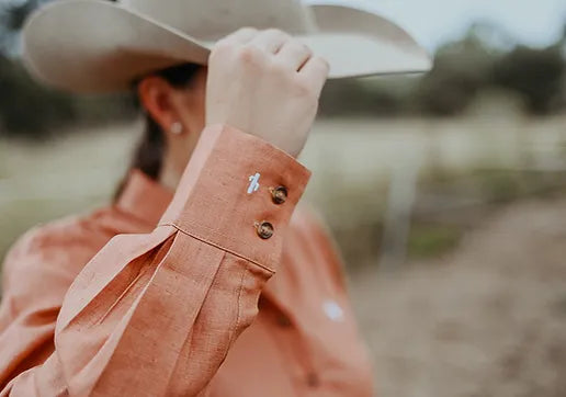 Burnt Orange Linen Top