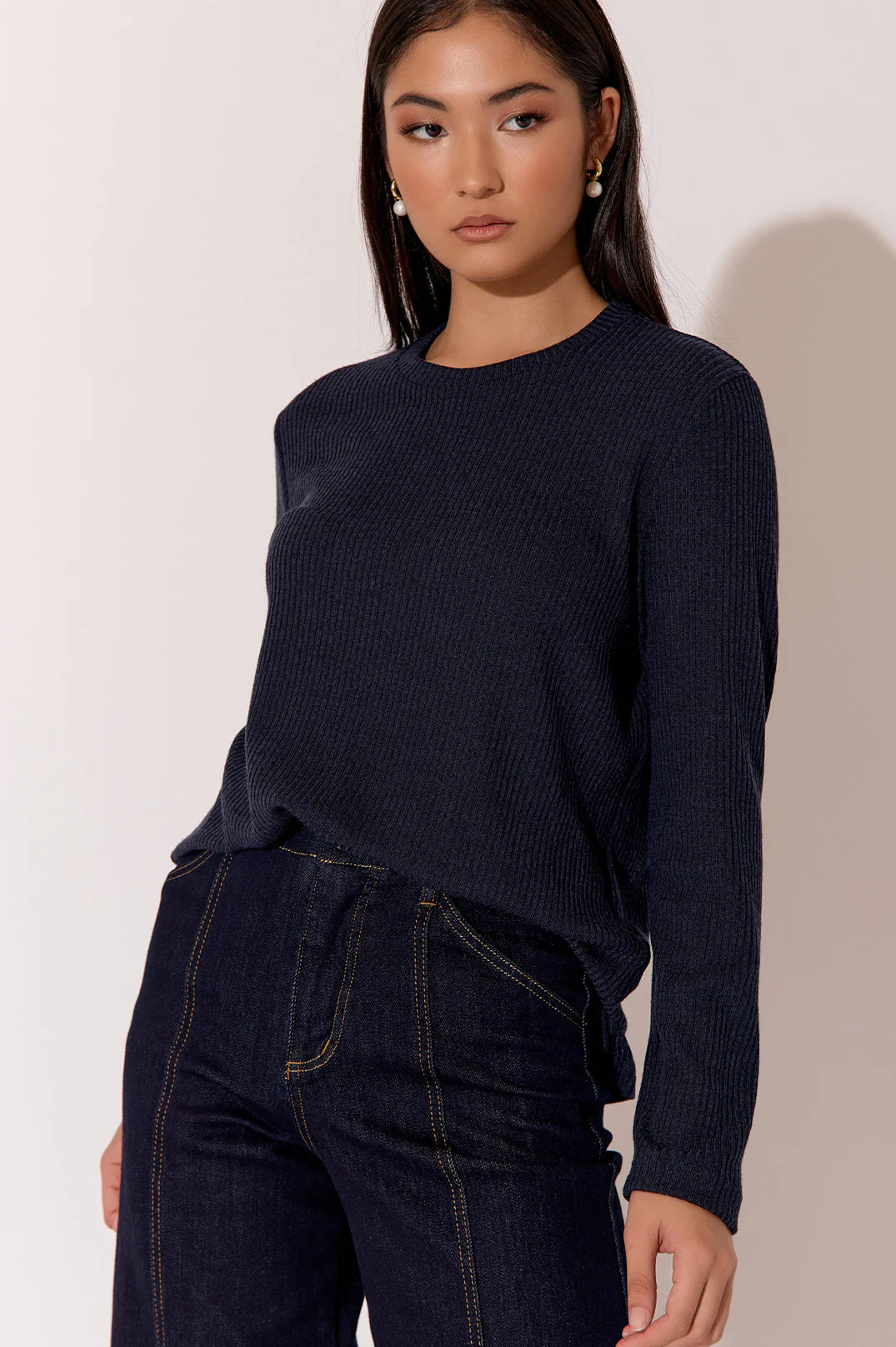 Brielle Navy Knit Top