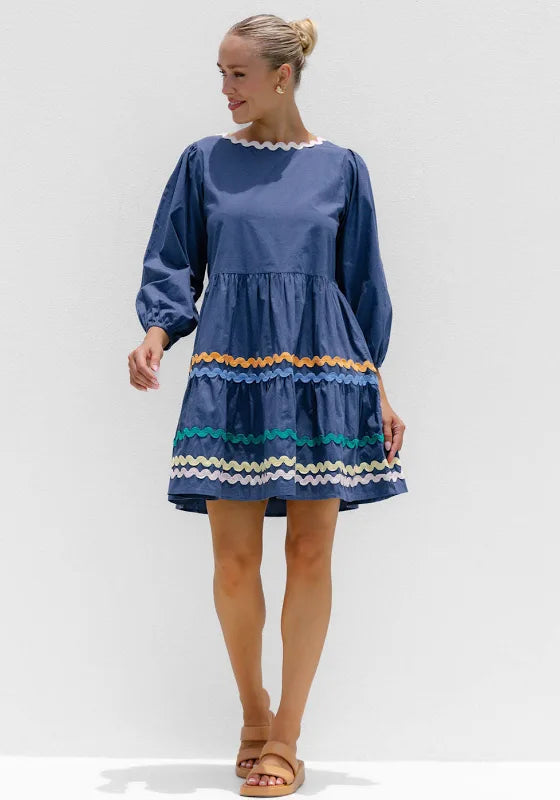 Argos Navy Dress Ric Rac