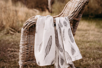 Feather Linen Tea Towel