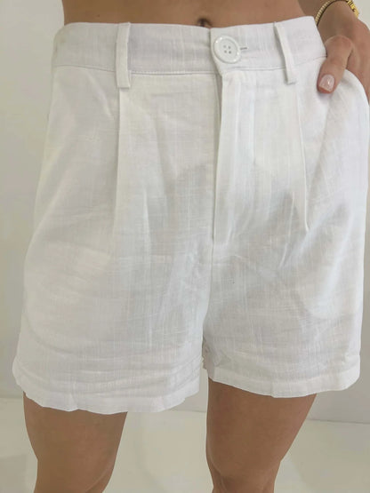 Ebony Shorts - White