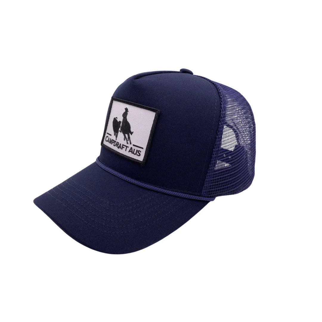 Navy Vintage Cotton Trucker Cap