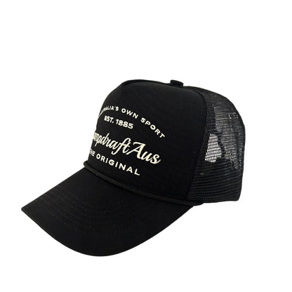 Classic Black Retro Trucker Cap