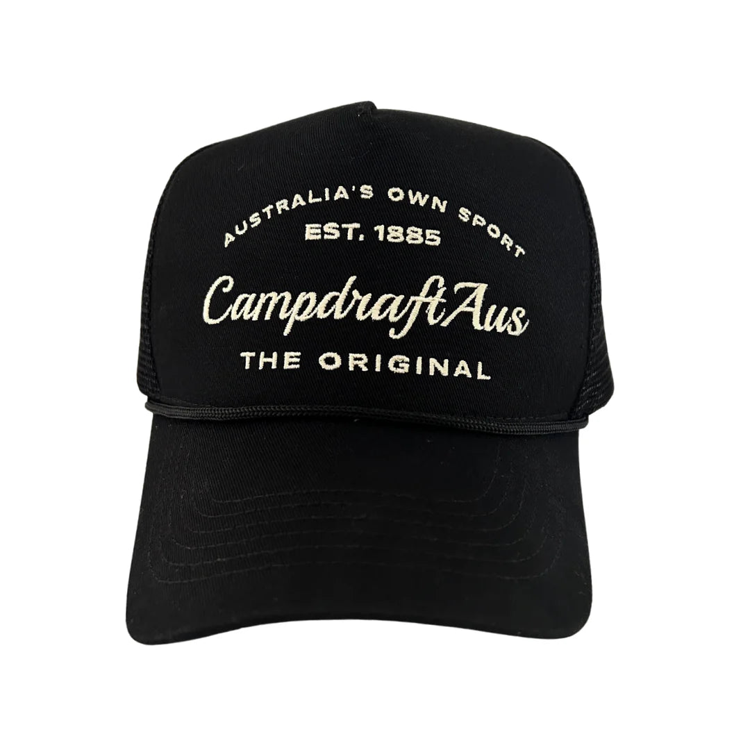 Classic Black Retro Trucker Cap