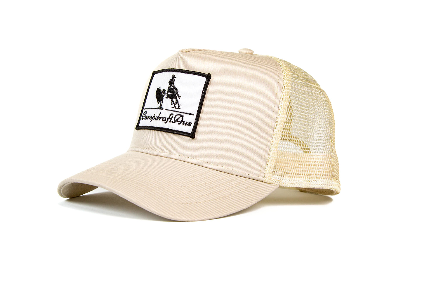 Cream Vintage Cotton Trucker Cap