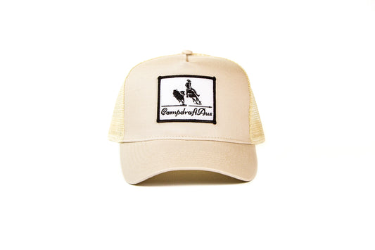 Cream Vintage Cotton Trucker Cap