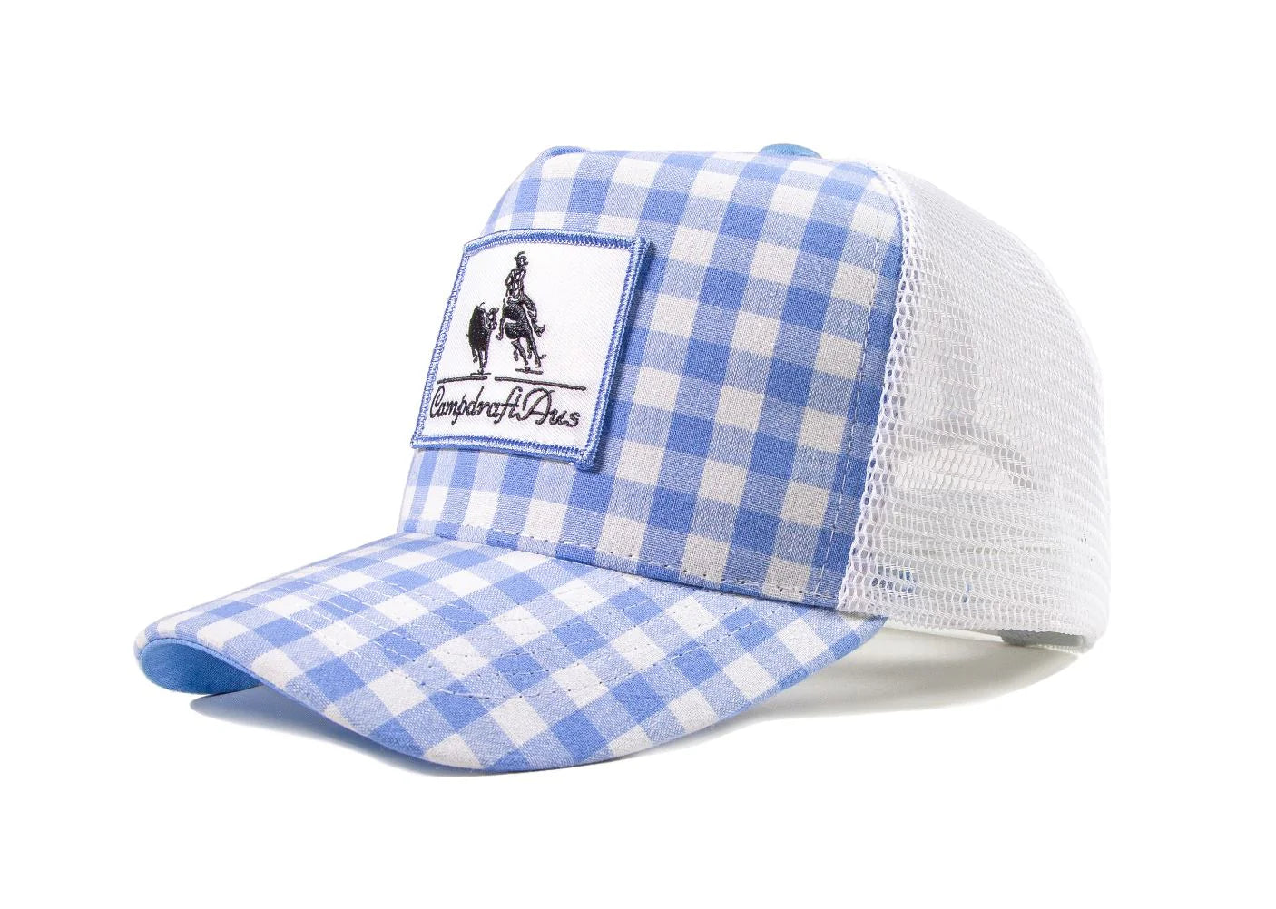 Blue Check CampdraftAus Vintage Cap