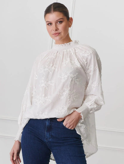 Anya Lace Shirt White