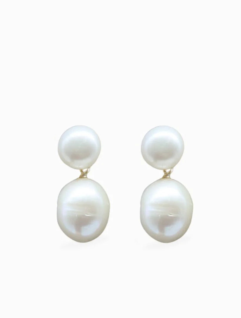 Small Pearl Stud Drops