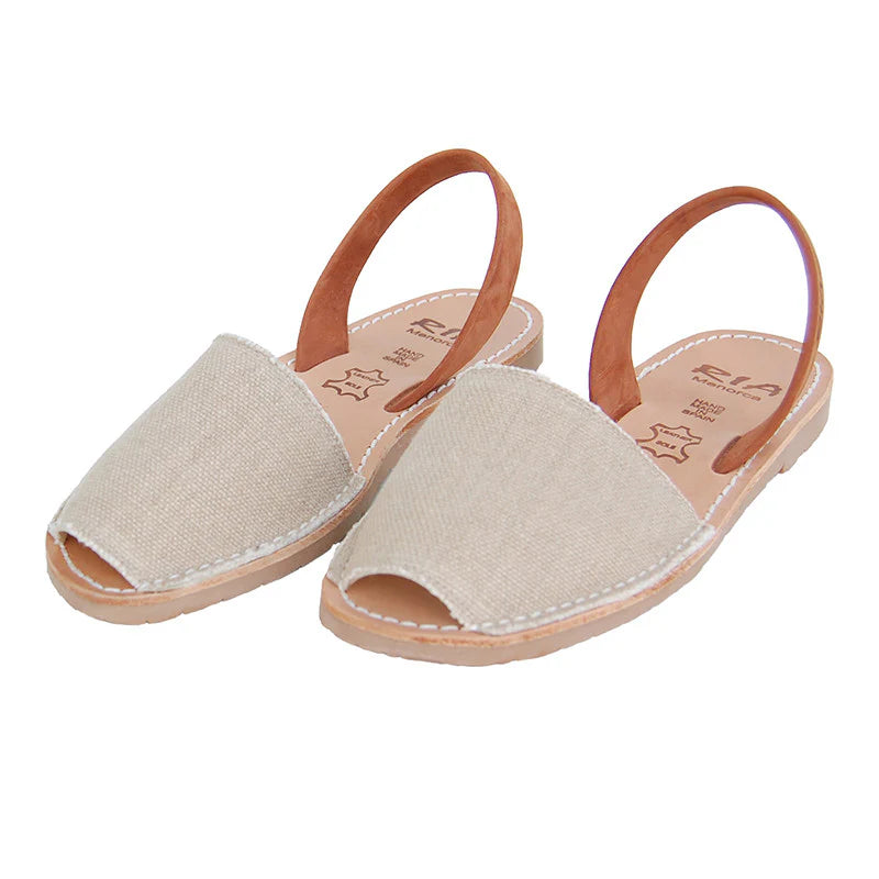 Roba Sandals in Linen Canvas