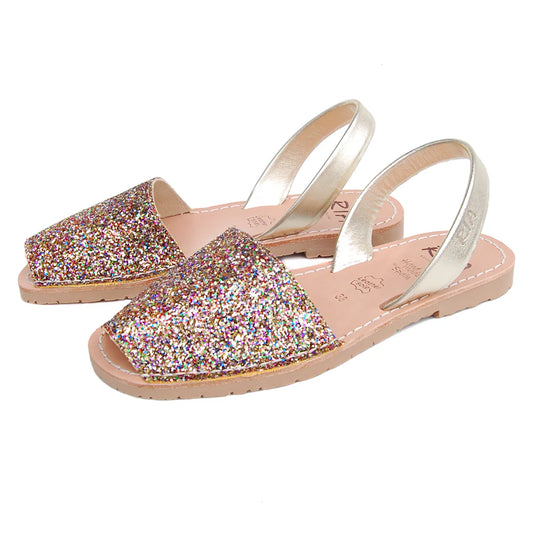 Glitter Sandals in Confetti