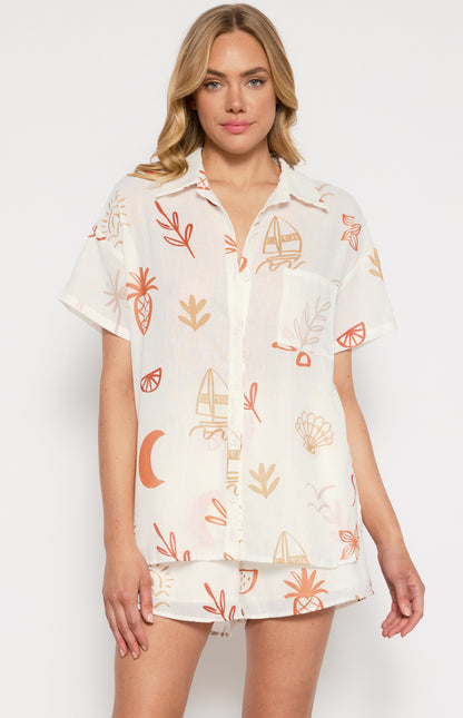 Summer Print Top - Size 10