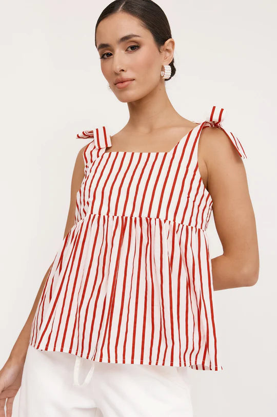 Noah Poplin Stripe Top